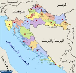 خريطة كرواتيا