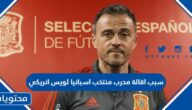 سبب اقالة مدرب منتخب اسبانيا لويس انريكي