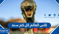 كاس العالم كل كم سنه