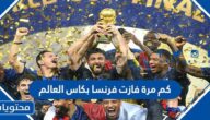 كم مرة فازت فرنسا بكاس العالم