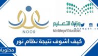 كيف اشوف نتيجة نظام نور 1447