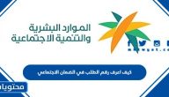 كيف اعرف رقم الطلب في الضمان الاجتماعي السعودي 1447 الخاص بي