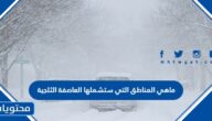 ما هي المناطق التي ستشملها العاصفة الثلجية