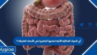 أي المواد الغذائية الآتية تصنعها البكتيريا في الأمعاء الغليظة ؟