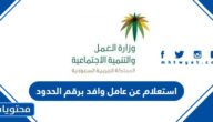 رابط وطريقة استعلام عن عامل وافد برقم الحدود مكتب العمل 1444