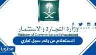 الاستعلام عن رقم سجل تجاري 1447 وزارة التجارة