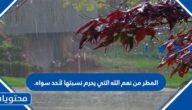 المطر من نعم الله التي يحرم نسبتها لأحد سواه.