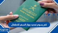 كم رسوم تجديد جواز السفر للاطفال في السعودية