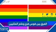 الفرق بين قوس قزح وعلم المثليين