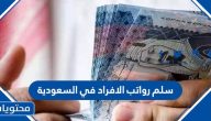 سلم رواتب الافراد 1447 في السعودية