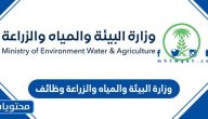 التقديم على وزارة البيئة والمياه والزراعة وظائف 1447