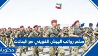 سلم رواتب الجيش الكويتي مع البدلات 2025