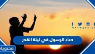 دعاء الرسول في ليلة القدر 1445