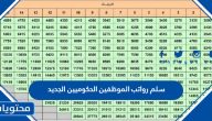 سلم رواتب الموظفين الحكوميين الجديد 1447