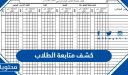 كشف متابعة الطلاب 1448