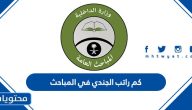 كم راتب الجندي في المباحث العامة السعودية 1447 مع البدلات