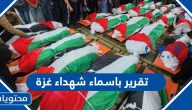 تقرير باسماء شهداء غزة 2025 كامل pdf