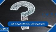 ماهو الحيوان الذي سلطه الله على ثلث الجن
