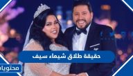 حقيقة طلاق شيماء سيف ومحمد كارتر