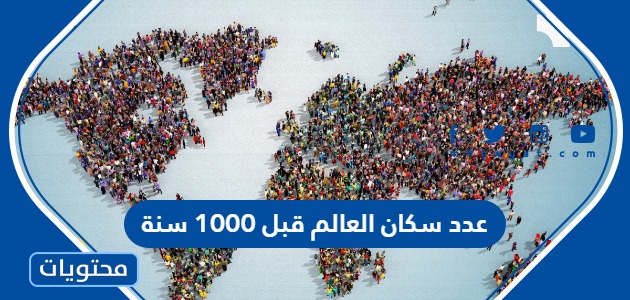 عدد سكان العالم قبل 1000 سنة