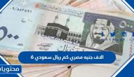 6 الاف جنيه مصري كم ريال سعودي