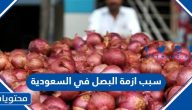 سبب ازمة البصل في السعودية