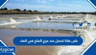 على ماذا تحصل عند مزج الملح في الماء