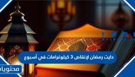 دايت رمضان لإنقاص 3 كيلوغرامات في أسبوع 2025