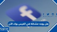 هل يوجد مشكلة في الفيس بوك الآن 2024