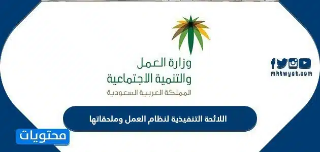 اللائحة التنفيذية لنظام العمل وملحقاتها 1448