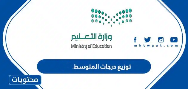 توزيع درجات المتوسط 1447