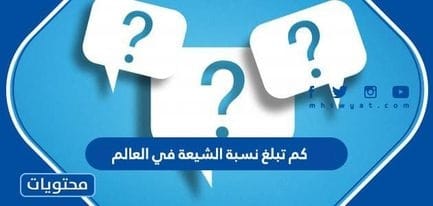 كم تبلغ نسبة الشيعة في العالم 2025