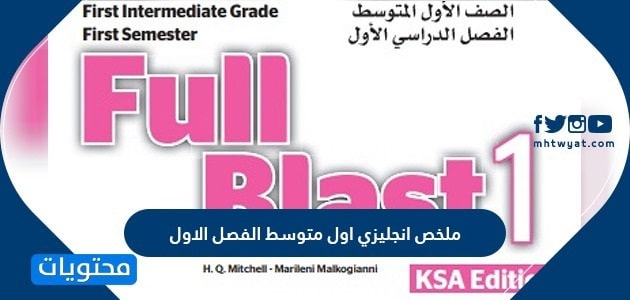 ملخص انجليزي اول متوسط الفصل الاول 1447