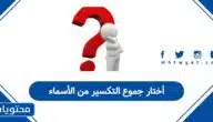 أختار جموع التكسير من الأسماء