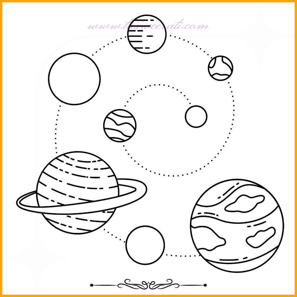 رسومات عن الفضاء سهلة