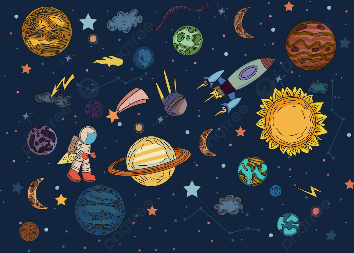 رسومات عن الفضاء ملونة