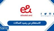 رابط الاستعلام عن رصيد اتصالات الإمارات 2026