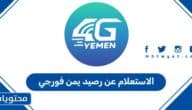 الاستعلام عن رصيد يمن فورجي