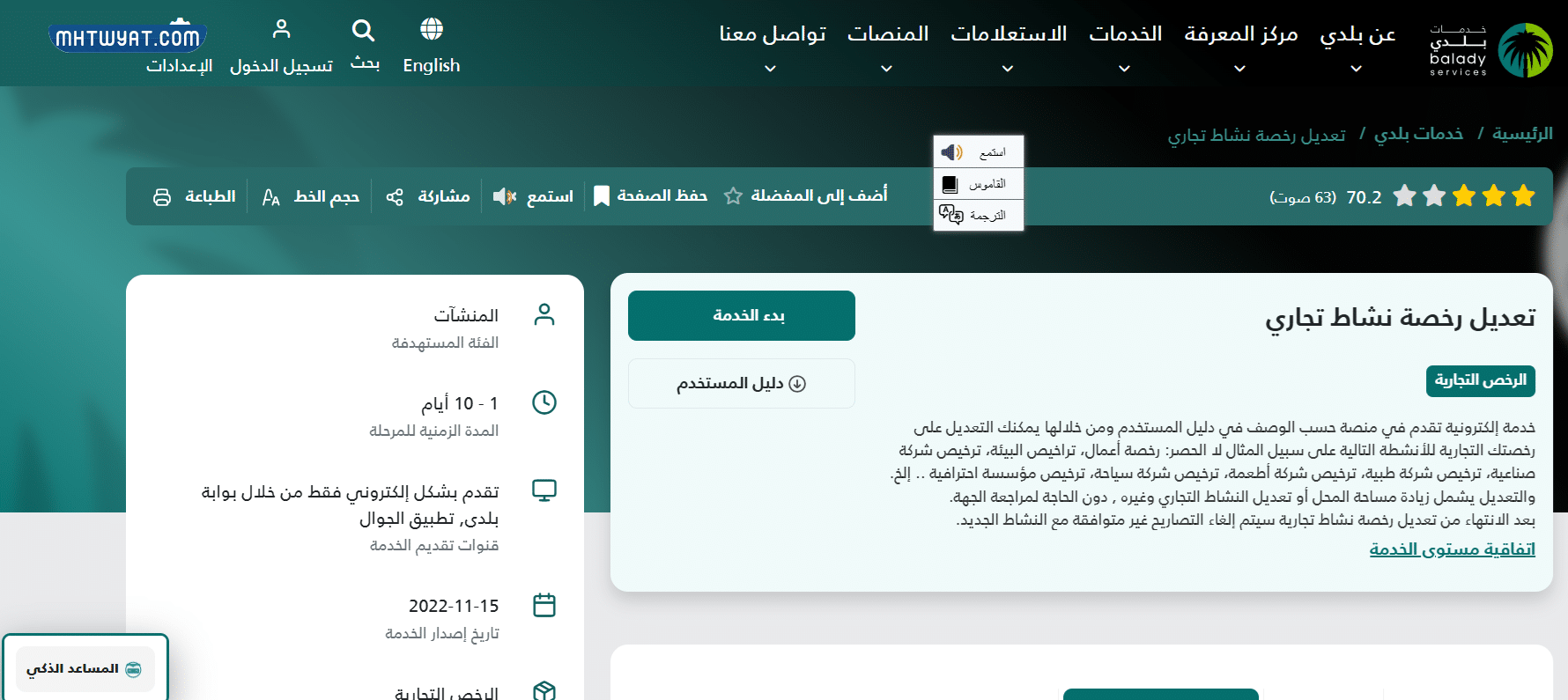 طريقة تعديل رخصة نشاط تجاري