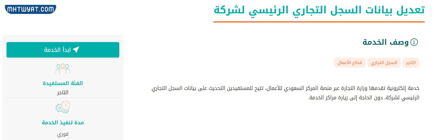 خطوات تعديل نشاط السجل التجاري في السعودية لشركة